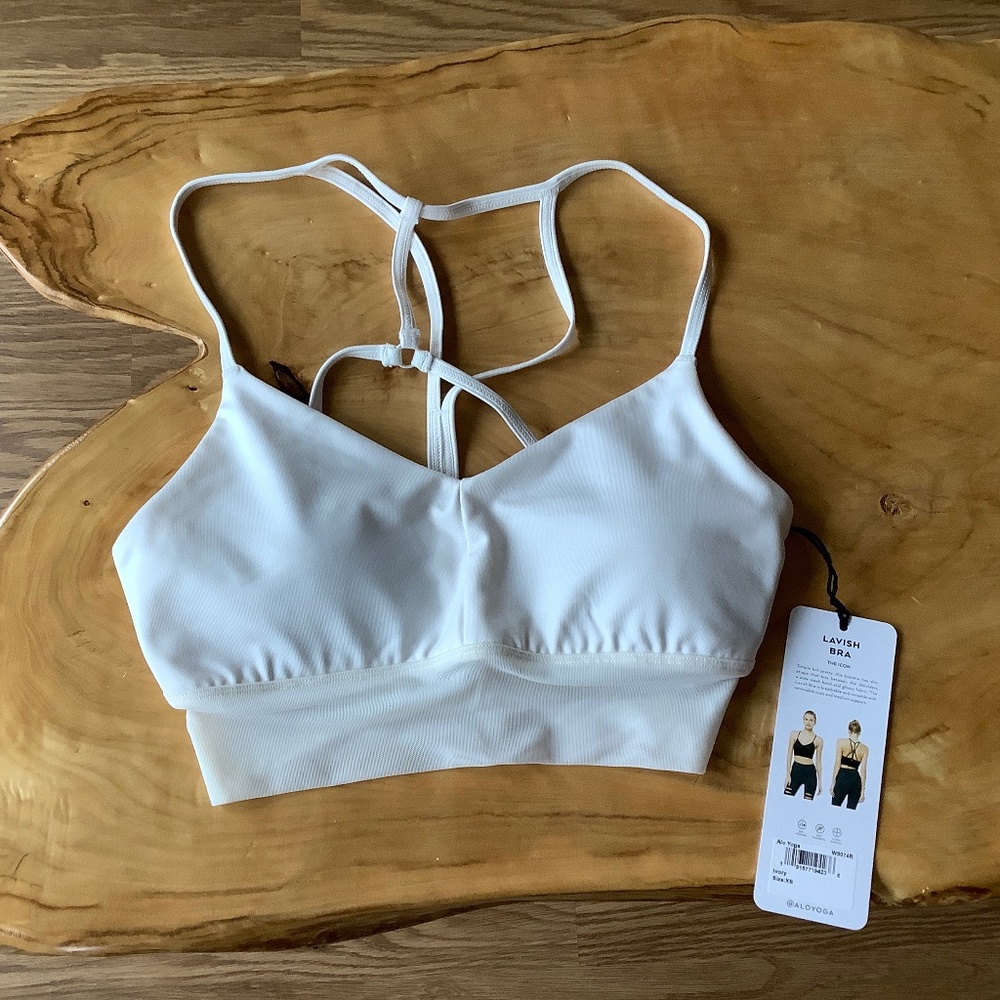 Alo Yoga Ivory XS Lavish Bra NWT